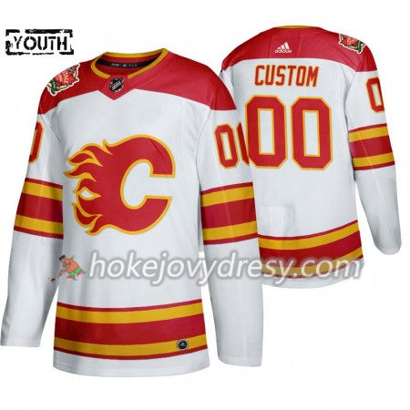 Dětské Hokejový Dres Calgary Flames med eget tryck Adidas 2019 Heritage Classic Bílá Authentic